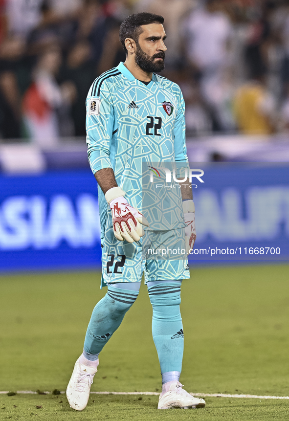 Sulaiman Abdulghafoor of Kuwait plays in the FIFA World Cup 2026 Qualification 3rd Round group B match between Palestine and Kuwait at Jassi...