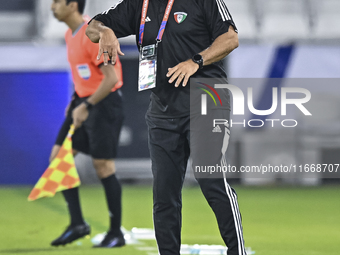 Juan Pizzi, head coach of Kuwait, reacts during the FIFA World Cup 2026 Qualification 3rd Round group B match between Palestine and Kuwait a...