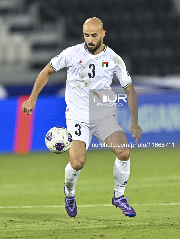 Mohammed Rashid of Palestine plays in the FIFA World Cup 2026 Qualification 3rd Round group B match between Palestine and Kuwait at Jassim B...