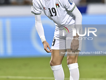 Wessam Abouli of Palestine plays in the FIFA World Cup 2026 Qualification 3rd Round group B match between Palestine and Kuwait at Jassim Bin...