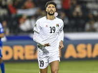 Wessam Abouli of Palestine celebrates after scoring a goal during the FIFA World Cup 2026 Qualification 3rd Round group B match between Pale...