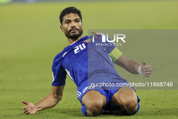 Yousef Alsulaiman of Kuwait celebrates after scoring a goal during the FIFA World Cup 2026 Qualification 3rd Round group B match between Pal...