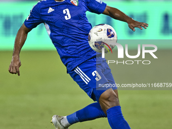 Meshari Alenezi of Kuwait plays during the FIFA World Cup 2026 Qualification 3rd Round group B match between Palestine and Kuwait at Jassim...