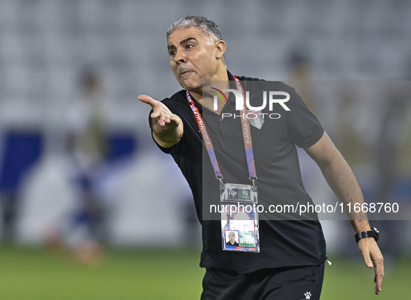 Makram Daboub, Head Coach of Palestine, reacts during the FIFA World Cup 2026 Qualification 3rd Round group B match between Palestine and Ku...