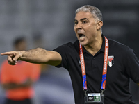 Makram Daboub, Head Coach of Palestine, reacts during the FIFA World Cup 2026 Qualification 3rd Round group B match between Palestine and Ku...