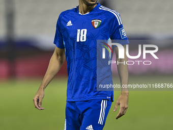 Athbi Saleh of Kuwait plays in the FIFA World Cup 2026 Qualification 3rd Round group B match between Palestine and Kuwait at Jassim Bin Hama...