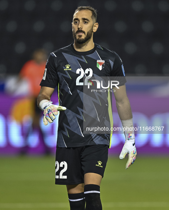 Rami Hamada of Palestine plays in the FIFA World Cup 2026 Qualification 3rd Round group B match between Palestine and Kuwait at Jassim Bin H...