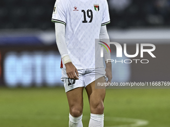 Wessam Abouli of Palestine plays in the FIFA World Cup 2026 Qualification 3rd Round group B match between Palestine and Kuwait at Jassim Bin...