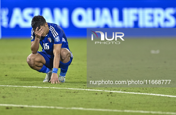 Yosef Alshammari of Kuwait reacts after the FIFA World Cup 2026 Qualification 3rd Round group B match between Palestine and Kuwait at Jassim...