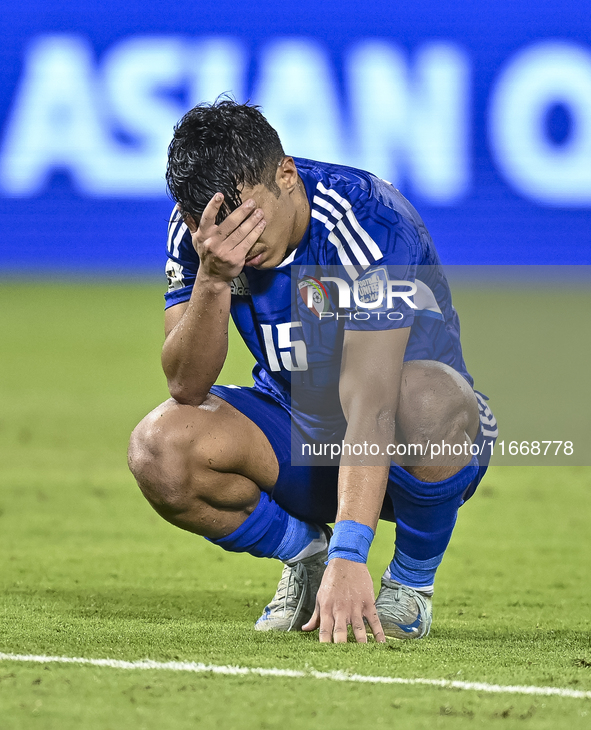 Yosef Alshammari of Kuwait reacts after the FIFA World Cup 2026 Qualification 3rd Round group B match between Palestine and Kuwait at Jassim...