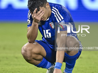 Yosef Alshammari of Kuwait reacts after the FIFA World Cup 2026 Qualification 3rd Round group B match between Palestine and Kuwait at Jassim...