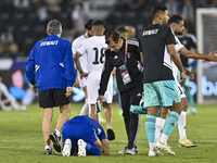 Players of Kuwait react after the FIFA World Cup 2026 Qualification 3rd Round group B match between Palestine and Kuwait at Jassim Bin Hamad...