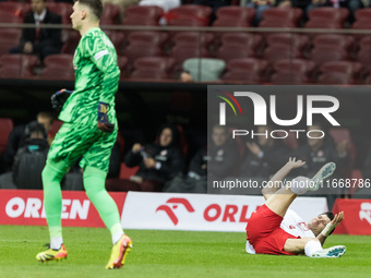 Dominik Livakovic , Robert Lewandowski  during UEFA Nations League match Poland vs Croatia in Warsaw Poland on 15 October 2024. (