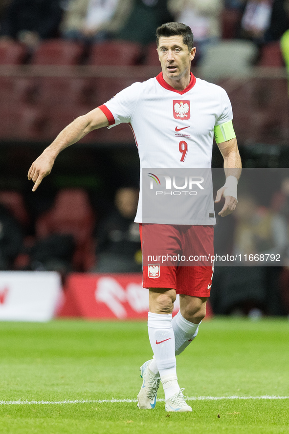 Robert Lewandowski  during UEFA Nations League match Poland vs Croatia in Warsaw Poland on 15 October 2024. 