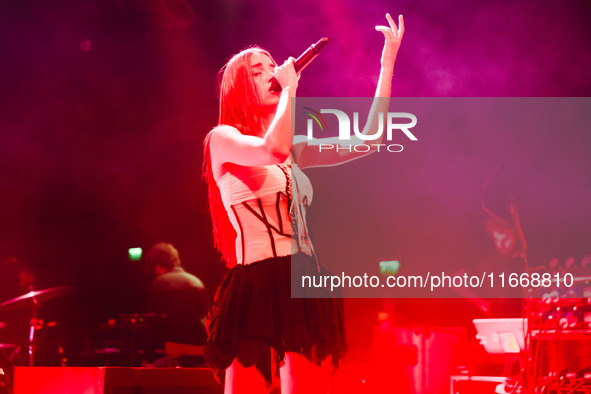 Clara performs live during the Pr1mo Tour at Magazzini Generali in Milan, Italy, on October 15, 2024 