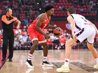 Shaquielle Mckissic of Olympiacos Piraeus plays during the Euroleague, Round 3 match between Olympiacos Piraeus and EA7 Emporio Armani Milan...