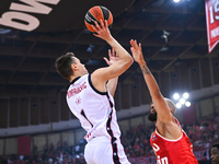 Neno Dimitrijevic of EA7 Emporio Armani Milan plays during the Euroleague, Round 3 match between Olympiacos Piraeus and EA7 Emporio Armani M...