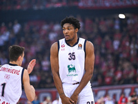 David McCormack of EA7 Emporio Armani Milan plays during the Euroleague, Round 3 match between Olympiacos Piraeus and EA7 Emporio Armani Mil...