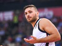 Stefano Tonut of EA7 Emporio Armani Milan plays during the Euroleague, Round 3 match between Olympiacos Piraeus and EA7 Emporio Armani Milan...