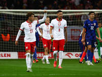 Nicola Zalewski of Poland celebrates the goal during UEFA Nations League football match Poland - Croatia at National Stadium in Warsaw, Pola...