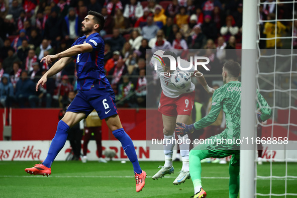 Robert Lewandowski of Poland during UEFA Nations League football match Poland - Croatia at National Stadium in Warsaw, Poland on October 15,...