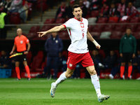 Robert Lewandowski of Poland during UEFA Nations League football match Poland - Croatia at National Stadium in Warsaw, Poland on October 15,...