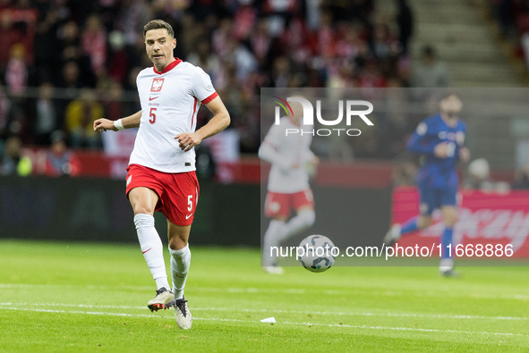 Jan Bednarek  during UEFA Nations League match Poland vs Croatia in Warsaw Poland on 15 October 2024. 