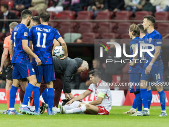 Robert Lewandowski  during UEFA Nations League match Poland vs Croatia in Warsaw Poland on 15 October 2024. (