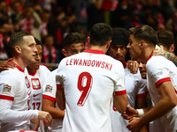 Robert Lewandowski of Poland during UEFA Nations League football match Poland - Croatia at National Stadium in Warsaw, Poland on October 15,...