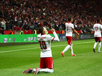 Sebastian Szymanski of Poland celebrates the goal during UEFA Nations League football match Poland - Croatia at National Stadium in Warsaw,...