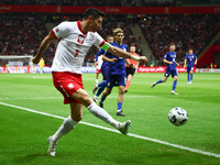 Robert Lewandowski of Poland during UEFA Nations League football match Poland - Croatia at National Stadium in Warsaw, Poland on October 15,...