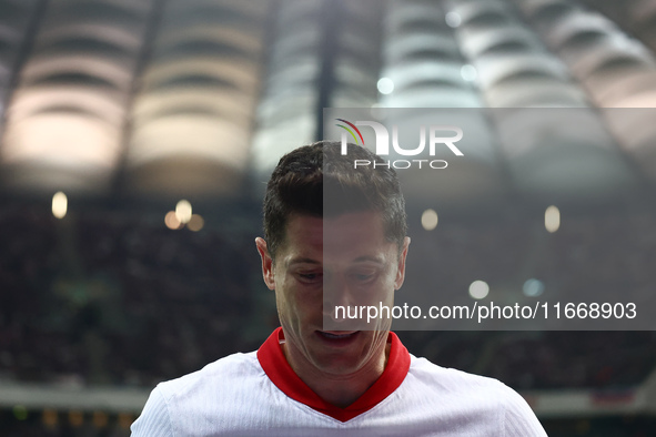 Robert Lewandowski of Poland during UEFA Nations League football match Poland - Croatia at National Stadium in Warsaw, Poland on October 15,...