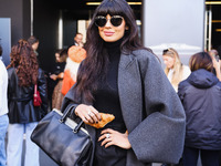 Jameela Jamil attends the Max Mara Fashion Show during the Milan Womenswear Spring/Summer 2025 in Milan, Italy, on September 19, 2024 (