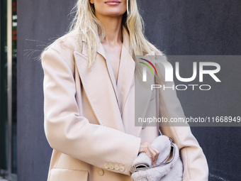 Frida Aasen attends the Max Mara Fashion Show during the Milan Womenswear Spring/Summer 2025 in Milan, Italy, on September 19, 2024 (