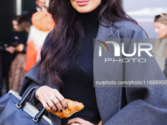 Jameela Jamil attends the Max Mara Fashion Show during the Milan Womenswear Spring/Summer 2025 in Milan, Italy, on September 19, 2024 (