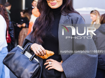 Jameela Jamil attends the Max Mara Fashion Show during the Milan Womenswear Spring/Summer 2025 in Milan, Italy, on September 19, 2024 (