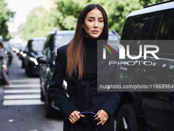 Tamara Kalinic attends the Max Mara Fashion Show during the Milan Womenswear Spring/Summer 2025 in Milan, Italy, on September 19, 2024 (