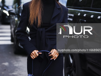 Tamara Kalinic attends the Max Mara Fashion Show during the Milan Womenswear Spring/Summer 2025 in Milan, Italy, on September 19, 2024 (