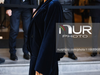 Veronica Ferraro attends the Max Mara Fashion Show during the Milan Womenswear Spring/Summer 2025 in Milan, Italy, on September 19, 2024 (