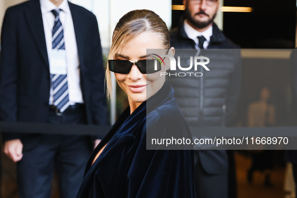 Veronica Ferraro attends the Max Mara Fashion Show during the Milan Womenswear Spring/Summer 2025 in Milan, Italy, on September 19, 2024 