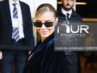 Veronica Ferraro attends the Max Mara Fashion Show during the Milan Womenswear Spring/Summer 2025 in Milan, Italy, on September 19, 2024 (