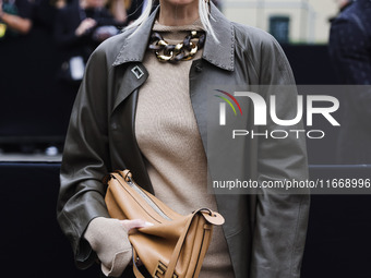 Leonie Hanne attends the Fendi Fashion Show during the Milan Womenswear Spring/Summer 2025 in Milan, Italy, on September 17, 2024 (