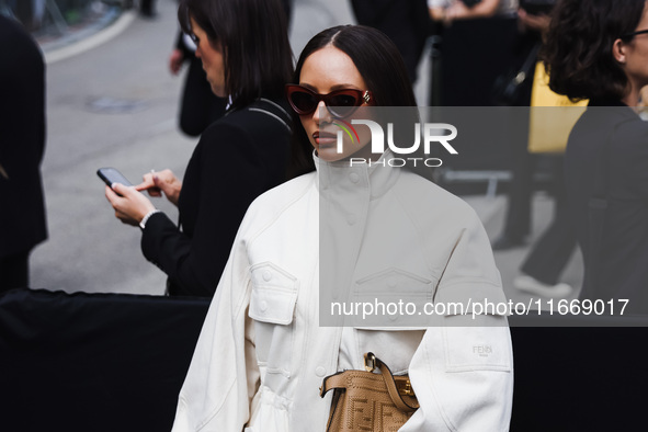 Jade Thirlwall attends the Fendi Fashion Show during the Milan Womenswear Spring/Summer 2025 in Milan, Italy, on September 17, 2024 