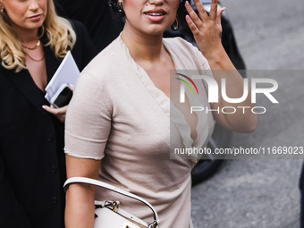 Raye attends the Fendi Fashion Show during the Milan Womenswear Spring/Summer 2025 in Milan, Italy, on September 17, 2024 (