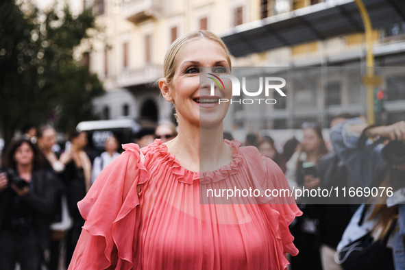 Kelly Rutherford attends the Alberta Ferretti Fashion Show during the Milan Womenswear Spring/Summer 2025 in Milan, Italy, on September 17,...