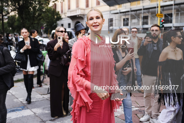 Kelly Rutherford attends the Alberta Ferretti Fashion Show during the Milan Womenswear Spring/Summer 2025 in Milan, Italy, on September 17,...