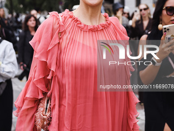 Kelly Rutherford attends the Alberta Ferretti Fashion Show during the Milan Womenswear Spring/Summer 2025 in Milan, Italy, on September 17,...