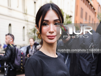 Heart Evangelista attends the Alberta Ferretti Fashion Show during the Milan Womenswear Spring/Summer 2025 in Milan, Italy, on September 17,...