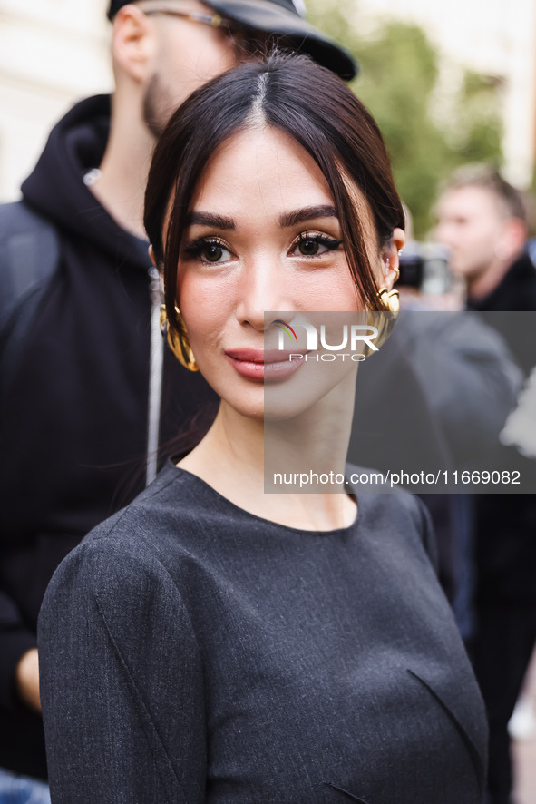 Heart Evangelista attends the Alberta Ferretti Fashion Show during the Milan Womenswear Spring/Summer 2025 in Milan, Italy, on September 17,...