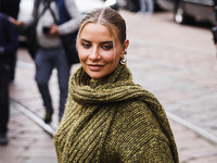 Veronica Ferraro attends the Alberta Ferretti Fashion Show during the Milan Womenswear Spring/Summer 2025 in Milan, Italy, on September 17,...